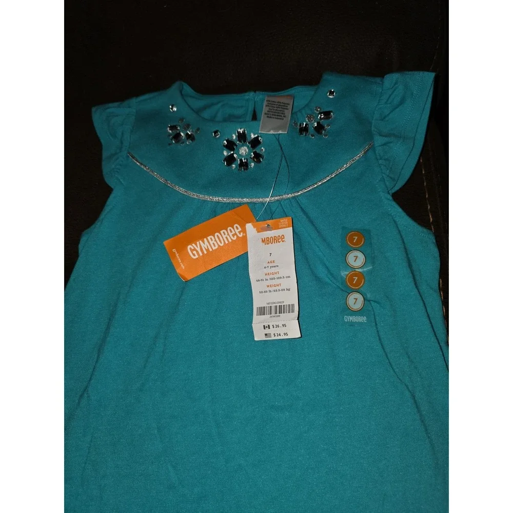 Gymboree seaside stroll lot of 2 tops size 7 shorts size 8 nwt